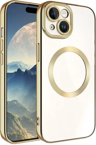 Apple iPhone 15 (6.1) Kılıf Magsafe Wireless Şarj Özellikli Zore Setro Silikon - Koyu Mor