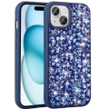 Apple iPhone 15 (6.1) Kılıf Parlak Taşlı Tasarım Zore Linea Kapak - Lacivert