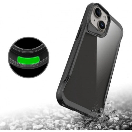 Apple iPhone 15 (6.1) Kılıf Şeffaf TPU Kenarları Esnek Crystal T-Max Kapak - Şeffaf