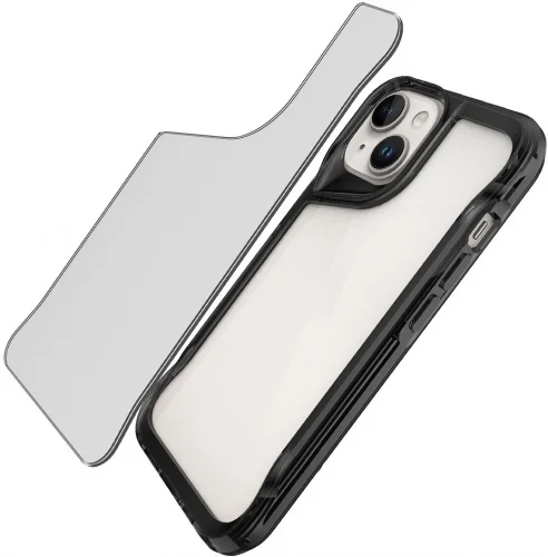 Apple iPhone 15 (6.1) Kılıf Şeffaf TPU Kenarları Esnek Crystal T-Max Kapak - Şeffaf