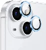 Apple iPhone 15 (6.1) Lens Kamera Koruyucu Parmak İzi Bırakmayan Anti-Reflective CL-12 - Mavi