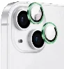 Apple iPhone 15 (6.1) Lens Kamera Koruyucu Parmak İzi Bırakmayan Anti-Reflective CL-12 - Yeşil