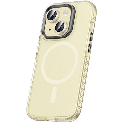 Apple iPhone 15 Kılıf Airbagli Magsafe Wireless Şarj Özellikli Zore Klaptika Kapak - Şeffaf