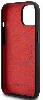 Apple iPhone 15 (6.1) Kılıf AMG Orjinal Lisanslı Magsafe Şarj Özellikli Silikon Kırmızı Çizgili Kapak - Siyah