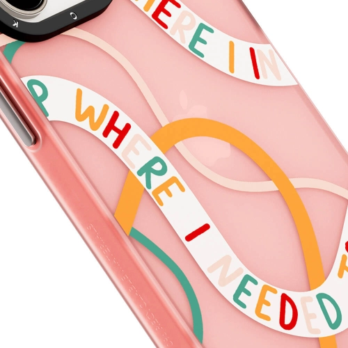 Apple iPhone 15 (6.1) Kılıf Bethany Green Tasarımlı Youngkit Sweet Language Kapak - Rose Gold