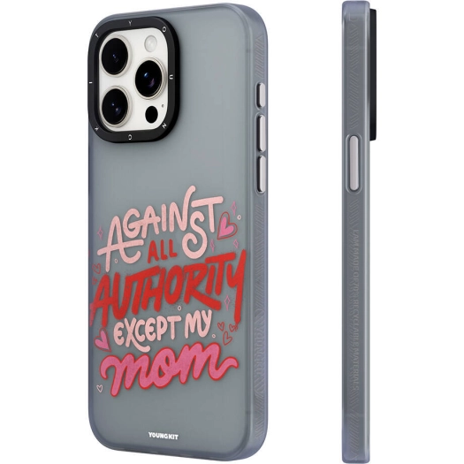 Apple iPhone 15 (6.1) Kılıf Bethany Green Tasarımlı Youngkit Sweet Language Kapak - Gri