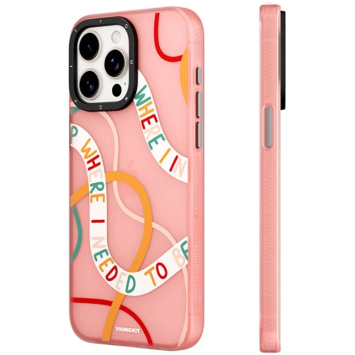 Apple iPhone 15 (6.1) Kılıf Bethany Green Tasarımlı Youngkit Sweet Language Kapak - Rose Gold