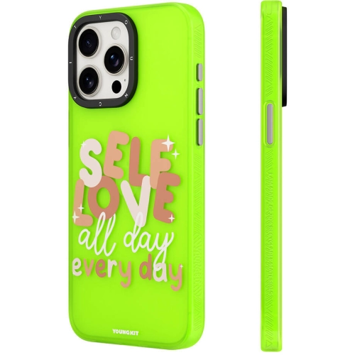 Apple iPhone 15 (6.1) Kılıf Bethany Green Tasarımlı Youngkit Sweet Language Kapak - Yeşil