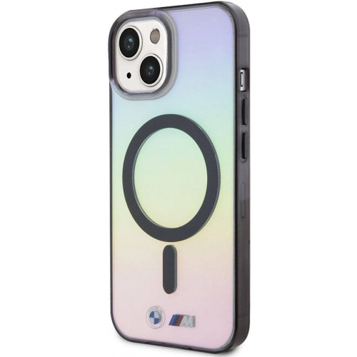 Apple iPhone 15 Kılıf BMW Magsafe Şarj Özellikli Transparan Renk Geçişli Iridescent Orjinal Lisanslı Kapak - Karışık