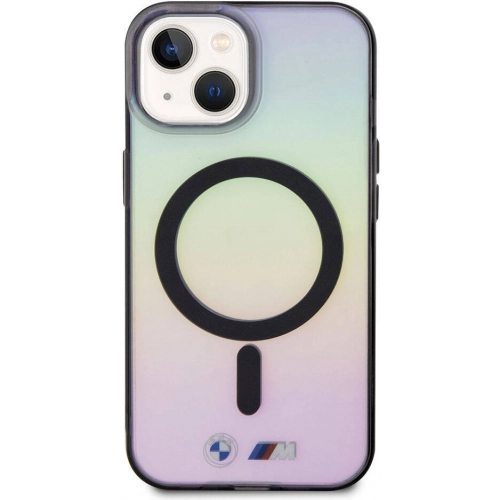 Apple iPhone 15 Kılıf BMW Magsafe Şarj Özellikli Transparan Renk Geçişli Iridescent Orjinal Lisanslı Kapak - Karışık
