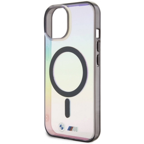 Apple iPhone 15 Kılıf BMW Magsafe Şarj Özellikli Transparan Renk Geçişli Iridescent Orjinal Lisanslı Kapak - Karışık