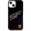 Apple iPhone 15 (6.1) Kılıf Ferrari Orjinal Lisanslı Transparan SF Yazılı Kenarları Renk Geçişli Kapak - Siyah