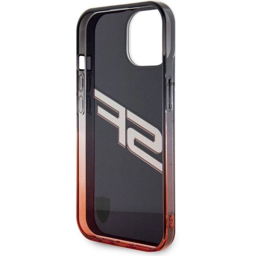 Apple iPhone 15 (6.1) Kılıf Ferrari Orjinal Lisanslı Transparan SF Yazılı Kenarları Renk Geçişli Kapak - Siyah