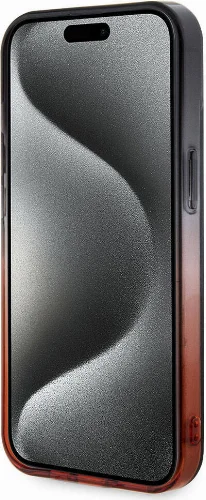 Apple iPhone 15 (6.1) Kılıf Ferrari Orjinal Lisanslı Transparan SF Yazılı Kenarları Renk Geçişli Kapak - Siyah