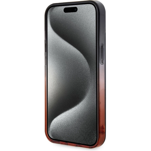 Apple iPhone 15 (6.1) Kılıf Ferrari Orjinal Lisanslı Transparan SF Yazılı Kenarları Renk Geçişli Kapak - Siyah