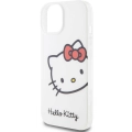 Apple iPhone 15 (6.1) Kılıf Hello Kitty Orjinal Lisanslı Yazı ve İkonik Logolu Kitty Head Kapak - Beyaz