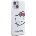 Apple iPhone 15 (6.1) Kılıf Hello Kitty Orjinal Lisanslı Yazı ve İkonik Logolu Kitty Head Kapak - Beyaz