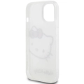 Apple iPhone 15 (6.1) Kılıf Hello Kitty Orjinal Lisanslı Yazı ve İkonik Logolu Kitty Head Kapak - Beyaz