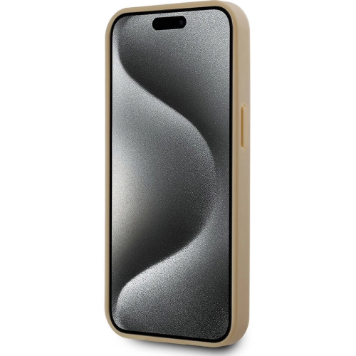 Apple iPhone 15 (6.1) Kılıf Karl Lagerfeld Orjinal Lisanslı Magsafe Şarj Özellikli KL Yazılı Hot Stamp Kapak - Siyah