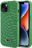 Apple iPhone 15 Kılıf Lacoste Orjinal Lisanslı PU Pike Desenli Arka Yüzey İkonik Timsah Dokuma Logolu Kapak - Yeşil