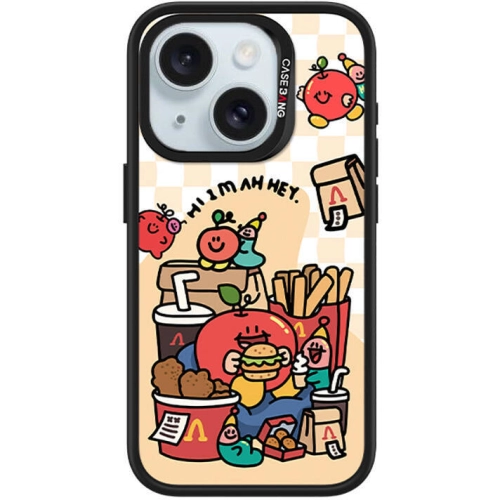 Apple iPhone 15 (6.1) Kılıf Magsafe Şarj Özellikli Ayrılabilir Arka Panel Casebang Ahhey Serisi Kapak - Pembe