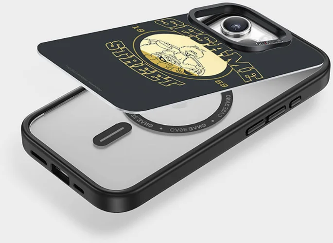 Apple iPhone 15 (6.1) Kılıf Magsafe Şarj Özellikli Ayrılabilir Arka Panel Sesame Street Protective Case Kapak - Siyah