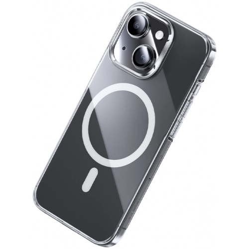 Apple iPhone 15 Kılıf Magsafe Şarj Özellikli Benks Crystal Serisi Şeffaf Kapak - Şeffaf