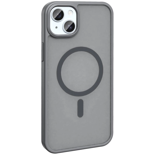 Apple iPhone 15 (6.1) Kılıf Magsafe Şarj Özellikli Renkli Mat Arka Yüzey Sio Kapak - Lila