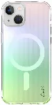Apple iPhone 15 (6.1) Kılıf Magsafe Şarj Özellikli Parlayan Arka Yüzey Coehl Linear Kapak - Yeşil