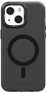 Apple iPhone 15 (6.1) Kılıf Magsafe Şarj Özellikli Saydam Arka Yüzey Recci Crystal Color Serisi Kapak - Siyah