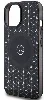 Apple iPhone 15 (6.1) Kılıf Mercedes Benz Orjinal Lisanslı Magsafe Şarj Özellikli Çift Katmanlı Mini Yıldız Desenli Kapak - Siyah