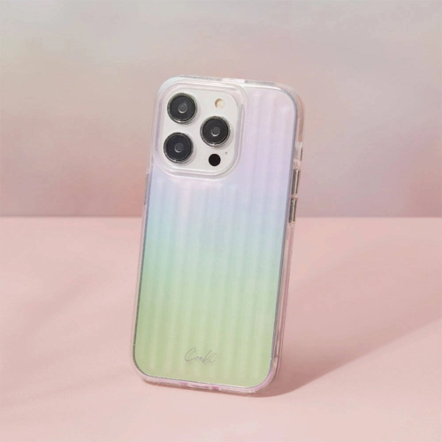 Apple iPhone 15 (6.1) Kılıf Parlayan Arka Yüzey Coehl Linear Kapak - Mor