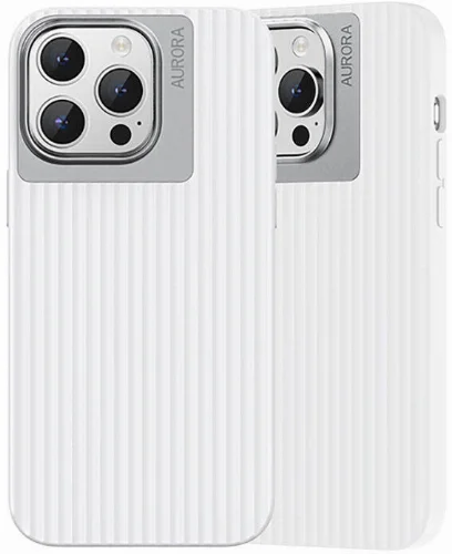 Apple iPhone 15 (6.1) Kılıf Recci Aurora Serisi Magsafe Şarj Özellikli Kapak - Beyaz