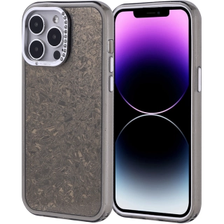 Apple iPhone 15 (6.1) ile Uyumlu Kılıf Buzlu Parıltılı Lüks Kamera Lens Darbeye Dayanıklı Kapi Kapak - Siyah