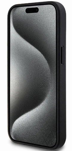 Apple iPhone 15 (6.1) Kılıf U.S. Polo Assn. Orjinal Lisanslı Deri Şeritli Logo Dizayn Kapak - Lacivert