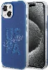 Apple iPhone 15 (6.1) Kılıf U.S. Polo Assn. Orjinal Lisanslı Simli Parlak Alfabe Tasarım Kapak - Mavi