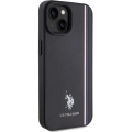 Apple iPhone 15 (6.1) Kılıf U.S. Polo Assn. Orjinal Lisanslı Üç Renk Şerit Tasarımlı Baskı Logolu Kapak - Beyaz
