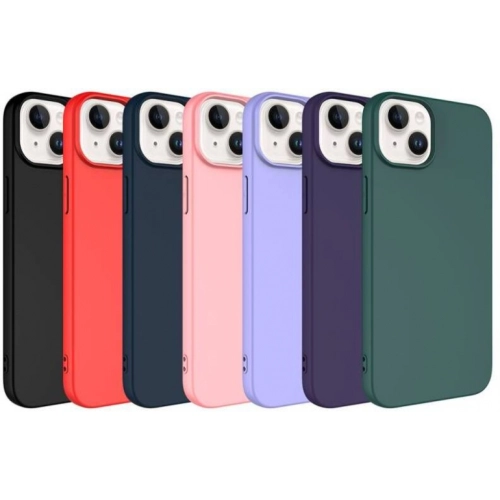 Apple iPhone 15 Plus (6.7) Kılıf İçi Kadife Mat Mara Lansman Silikon Kapak - Siyah