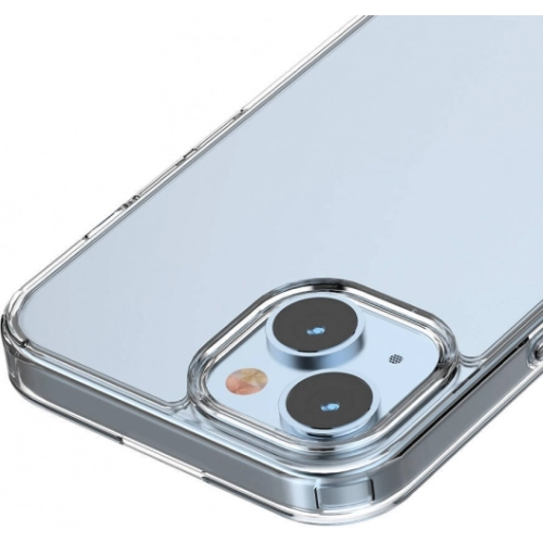 Apple iPhone 15 Plus (6.7) Kılıf Lux Korumalı Kenarları Silikon Arkası Sert Coss Kapak - Şeffaf