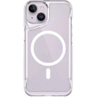 Apple iPhone 15 Plus (6.7) Kılıf MagSafe Özellikli TPU Kenarları Esnek T-Max Kapak - Şeffaf