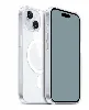 Apple iPhone 15 Plus (6.7) Kılıf Magsafe Şarj Özellikli Şeffaf Sert PC Embos Kapak - Şeffaf