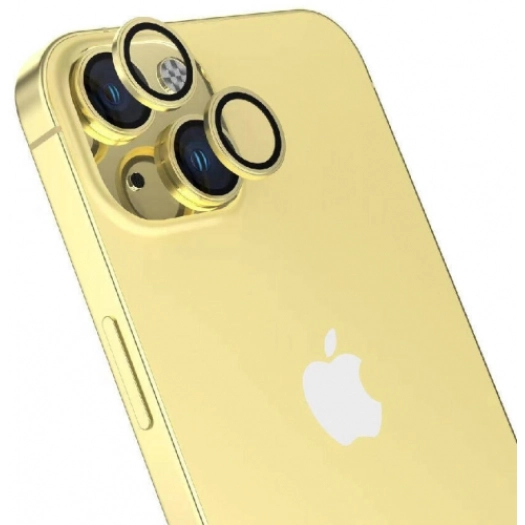 Apple iPhone 15 Plus (6.7) Lens Koruyucu CL-15 Kamera Koruyucu - Sarı