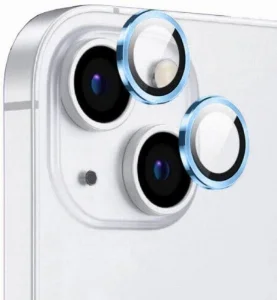 Apple iPhone 15 Plus (6.7) Lens Kamera Koruyucu Parmak İzi Bırakmayan Anti-Reflective CL-12 - Mavi