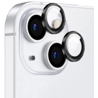 Apple iPhone 15 Plus (6.7) Lens Kamera Koruyucu Parmak İzi Bırakmayan Anti-Reflective CL-12 - Siyah