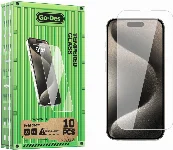 Apple iPhone 15 Plus Go Des Parmak İzi Bırakmayan 9H Oleofobik Bom Glass Ekran Koruyucu 10'lu Paket - Şeffaf