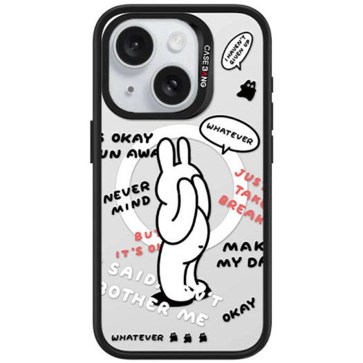 Apple iPhone 15 Plus Kılıf Magsafe Şarj Özellikli Casebang Chill Out Series Kapak - Siyah