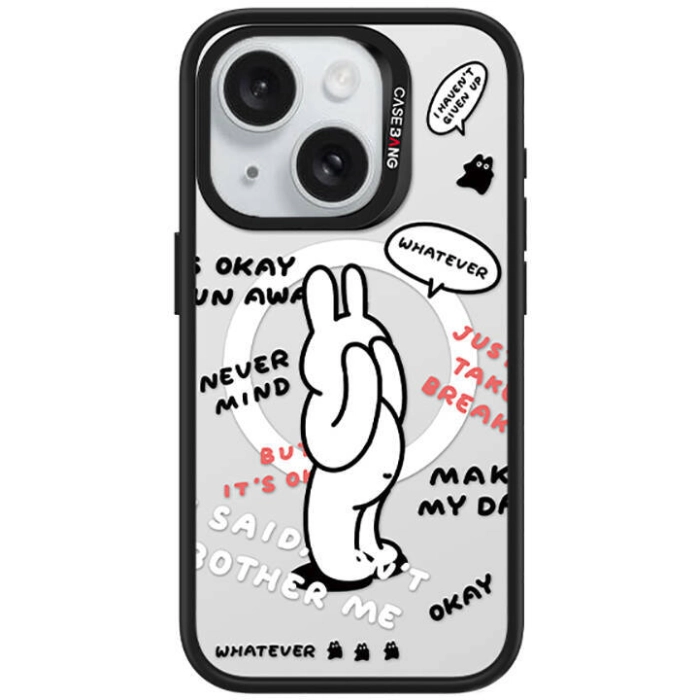 Apple iPhone 15 Plus Kılıf Magsafe Şarj Özellikli Casebang Chill Out Series Kapak - Siyah