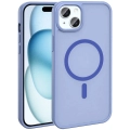 Apple iPhone 15 Plus (6.7) Kılıf Magsafe Şarj Özellikli Renkli Mat Arka Yüzey Sio Kapak - Lila