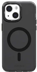 Apple iPhone 15 Plus (6.7) Kılıf Magsafe Şarj Özellikli Saydam Arka Yüzey Recci Crystal Color Serisi Kapak - Siyah