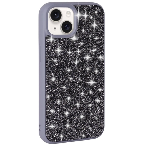 Apple iPhone 15 Plus Kılıf Parlak Taşlı Tasarım Zore Pırlanta Kapak - Gri